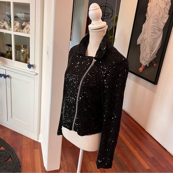 Edit by Nine NWT Black Sequin Women's Jacket - Picture 3 of 4